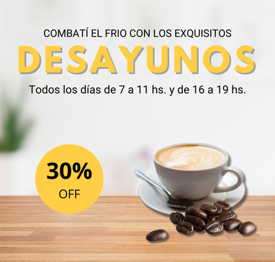 Desayunos 30% OFF