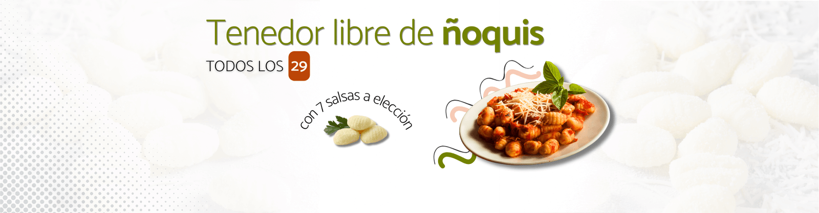 Tenedor libre de ñoquis en Punto y Banca