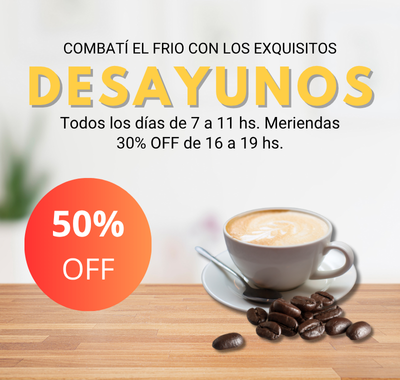 Desayunos 30% OFF
